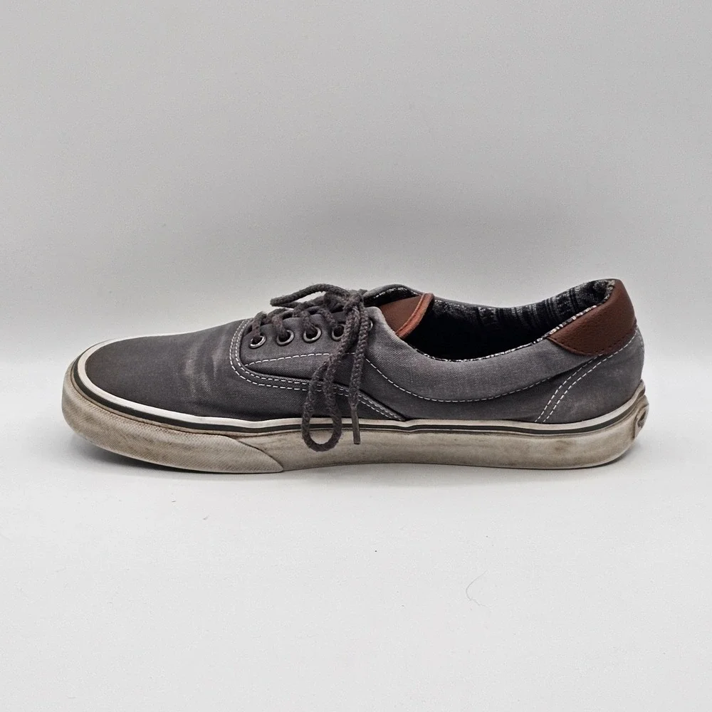 Vans Shoes‎ Mens Size 10.5 Gray Canvas Low Top Casual Skate Sneakers 721278